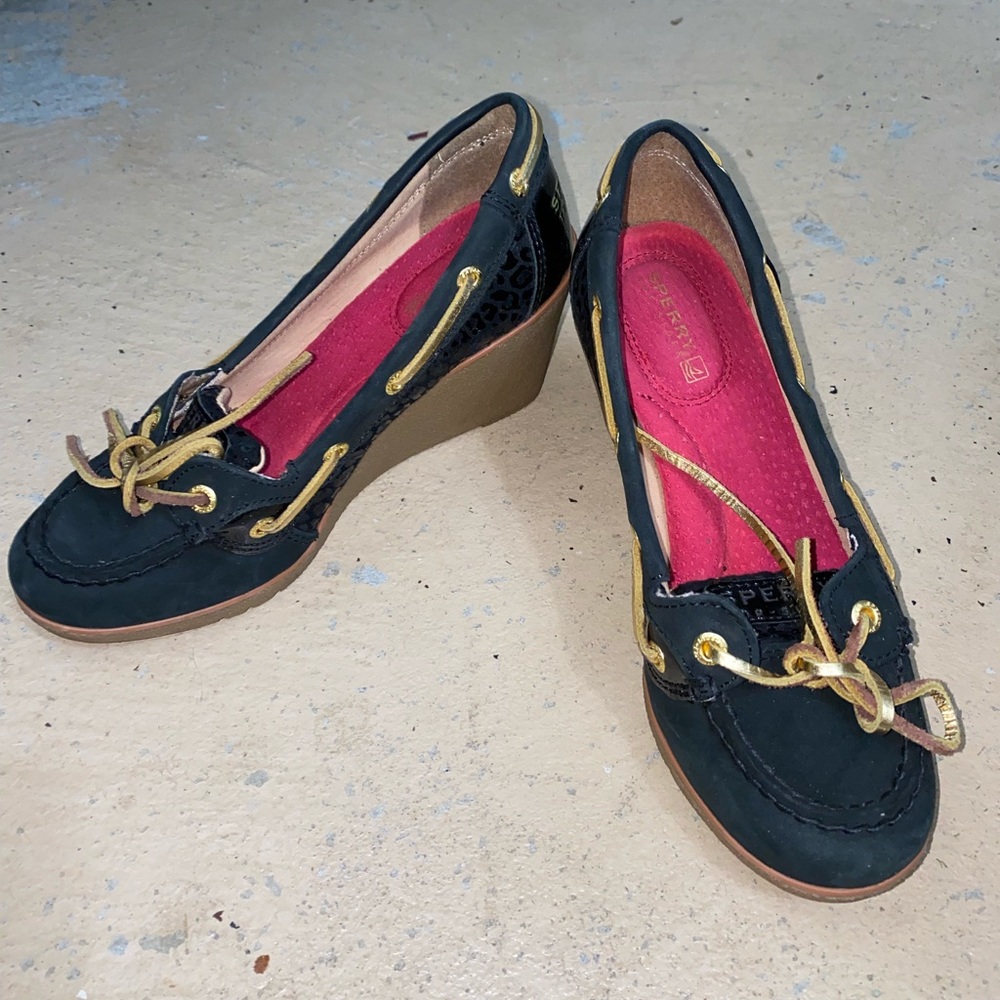Sperry Top-Spider Goldfish Wedge, Women, Size 5